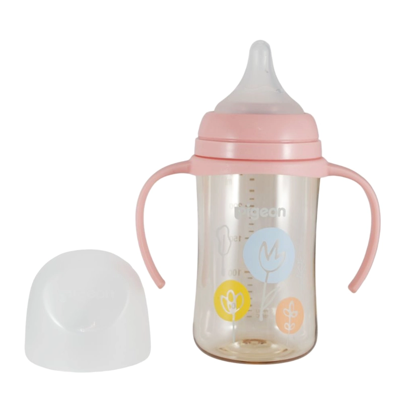 MAMADERA SOFTOUCH PPSU CON ASAS 240ML PIGEON - FLORES - 2