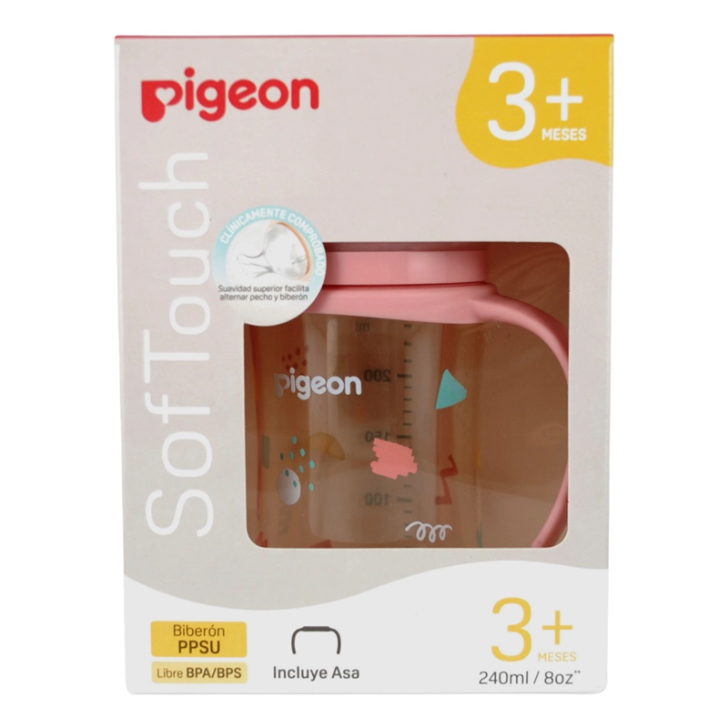 MAMADERA SOFTOUCH PPSU CON ASAS 240ML PIGEON - PARTY - 3