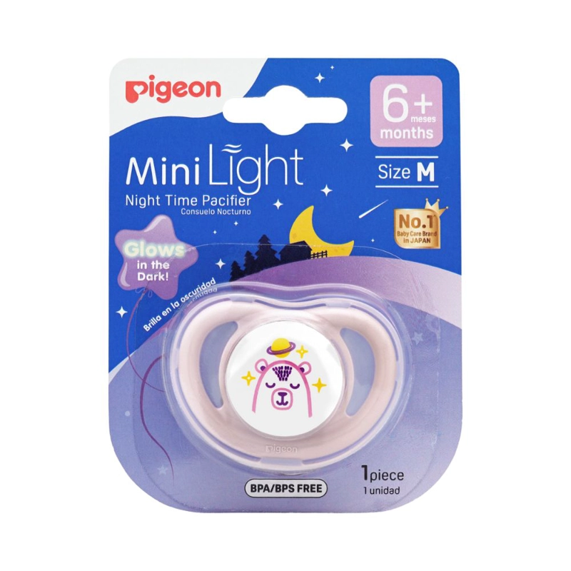 CHUPETE NOCTURNO MINI LIGHT 'TALLA M' (1PC) PIGEON - 1