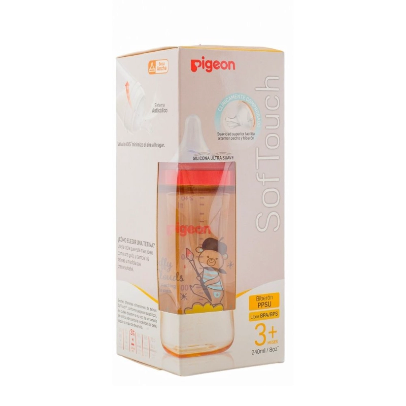 MAMADERA SOFTOUCH PPSU 240ML PIGEON - OSOS - 3