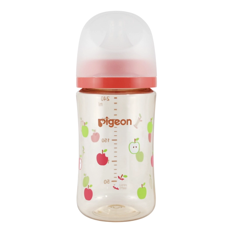 MAMADERA SOFTOUCH PPSU 240ML PIGEON - MANZANAS - 1