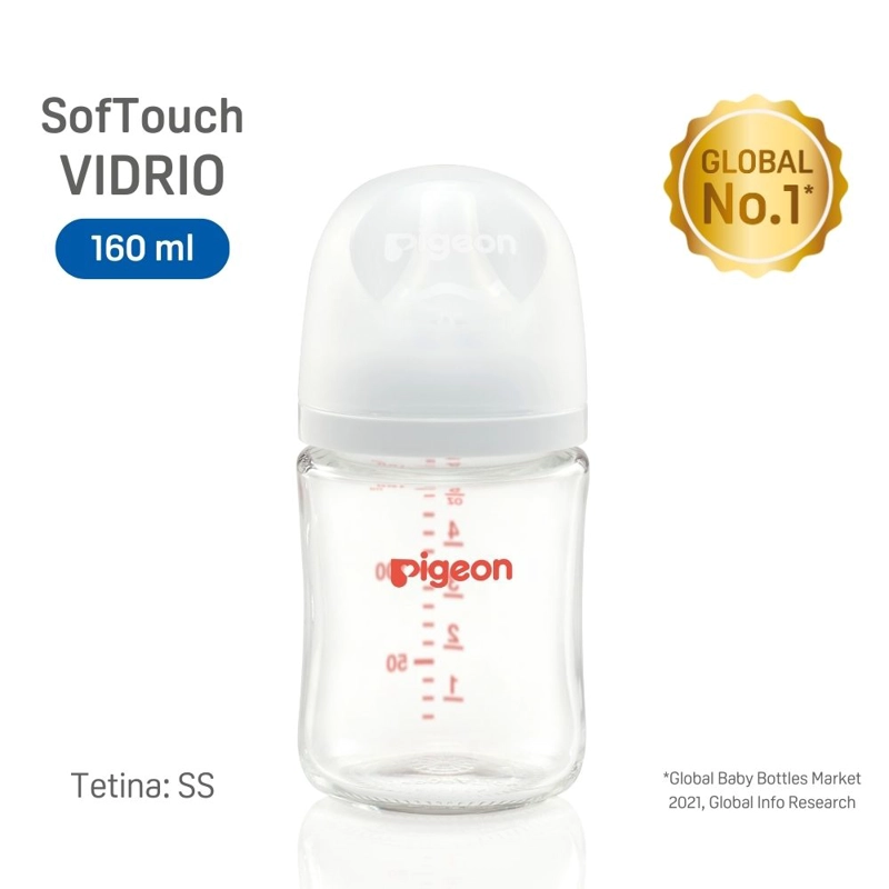 MAMADERA SOFTOUCH VIDRIO 160ML PIGEON - 2