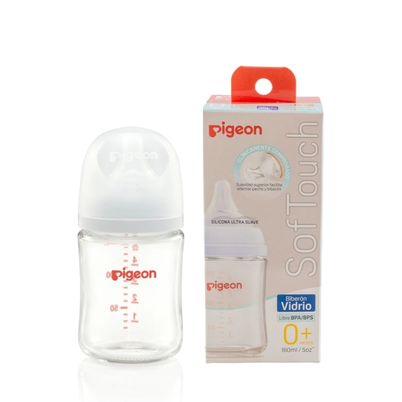MAMADERA SOFTOUCH VIDRIO 160ML PIGEON - 3