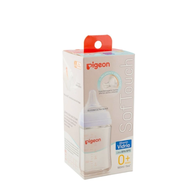 MAMADERA SOFTOUCH VIDRIO 160ML PIGEON - 4