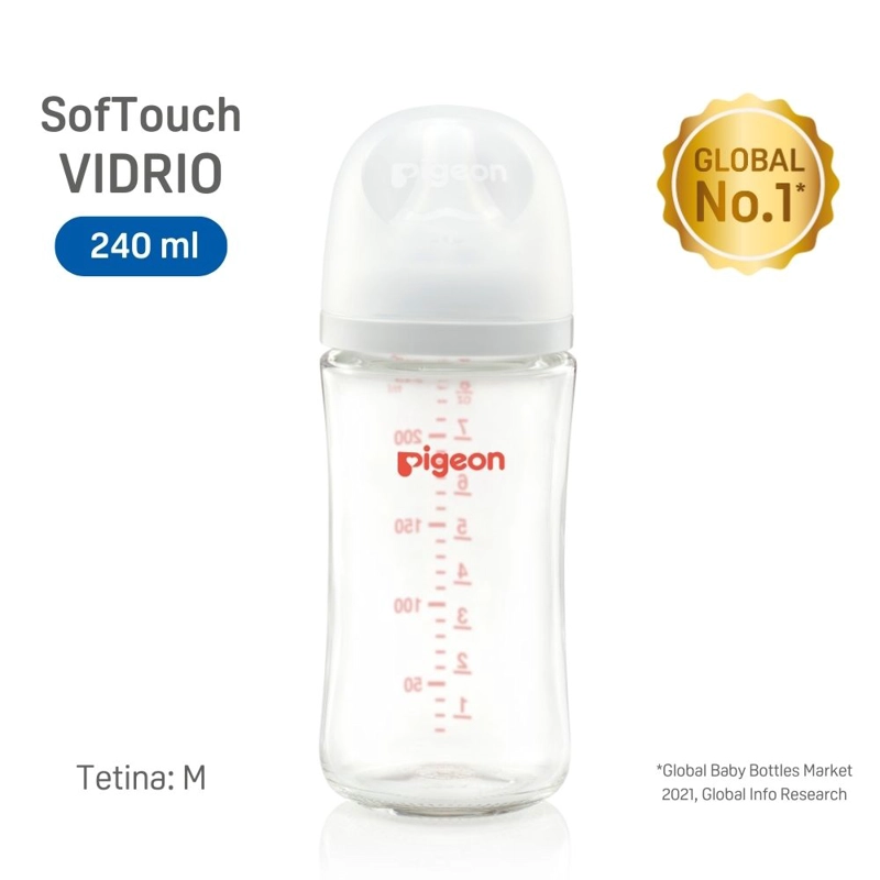 MAMADERA SOFTOUCH VIDRIO 240ML PIGEON - 2