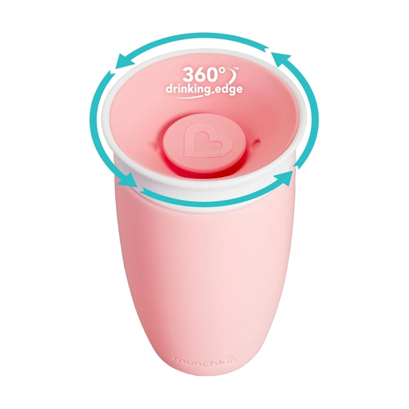 VASO ANTIDERRAME MIRACLE 360 SIPPY 296ML - ROSADO MUNCHKIN - 2