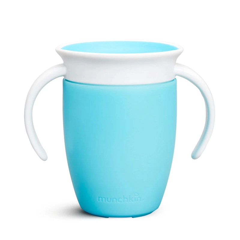 VASO ANTIDERRAME MIRACLE 360° CON ASAS 207ML - CELESTE MUNCHKIN - 1