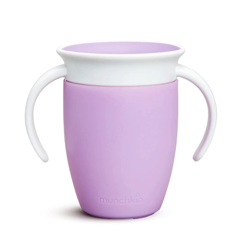 VASO ANTIDERRAME MIRACLE 360° CON ASAS 207ML - MORADO MUNCHKIN - 1