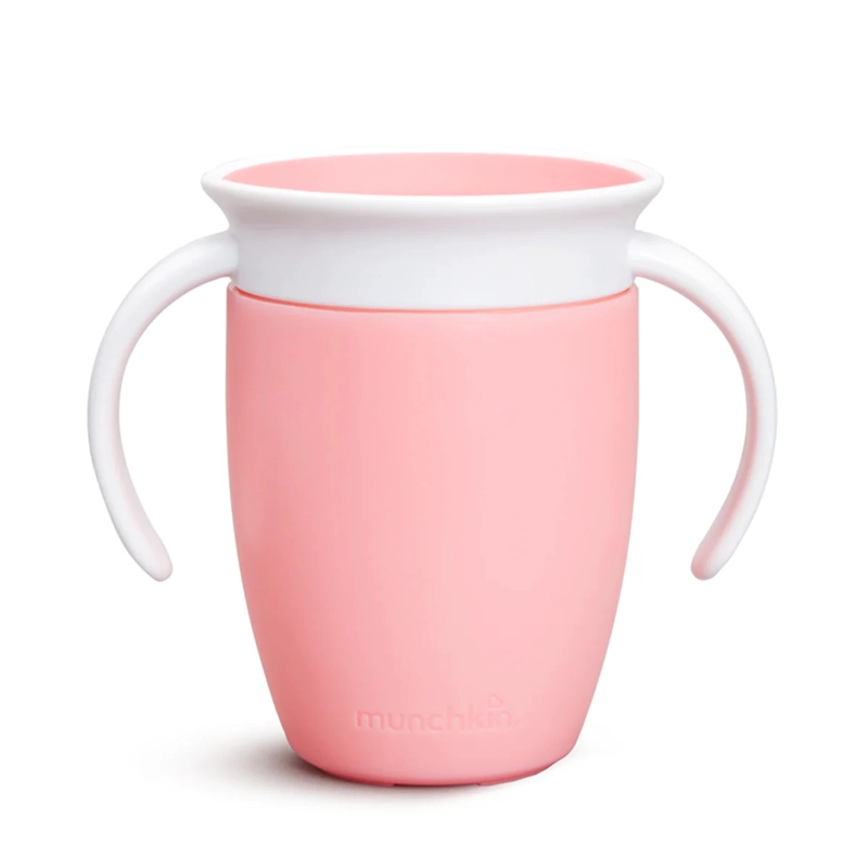 VASO ANTIDERRAME MIRACLE 360° CON ASAS 207ML - ROSADO MUNCHKIN - 1