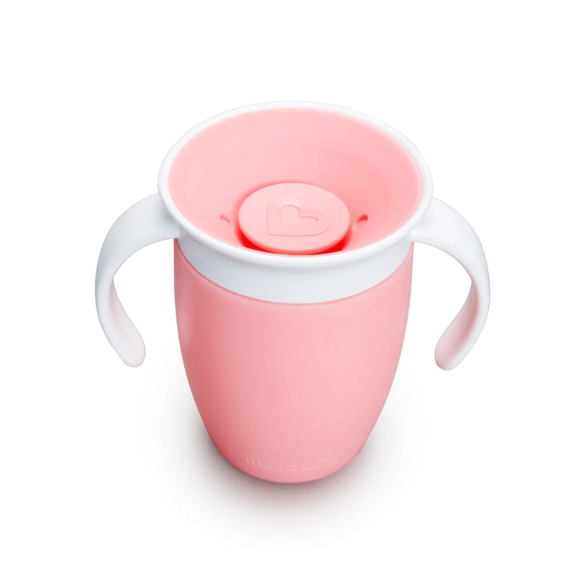 VASO ANTIDERRAME MIRACLE 360° CON ASAS 207ML - ROSADO MUNCHKIN - 2