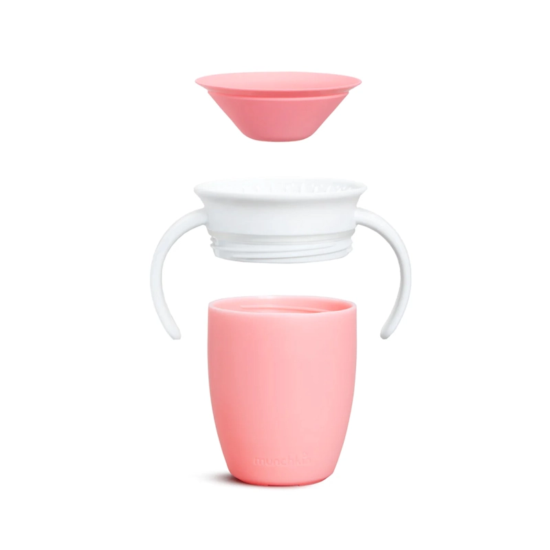 VASO ANTIDERRAME MIRACLE 360° CON ASAS 207ML - ROSADO MUNCHKIN - 3