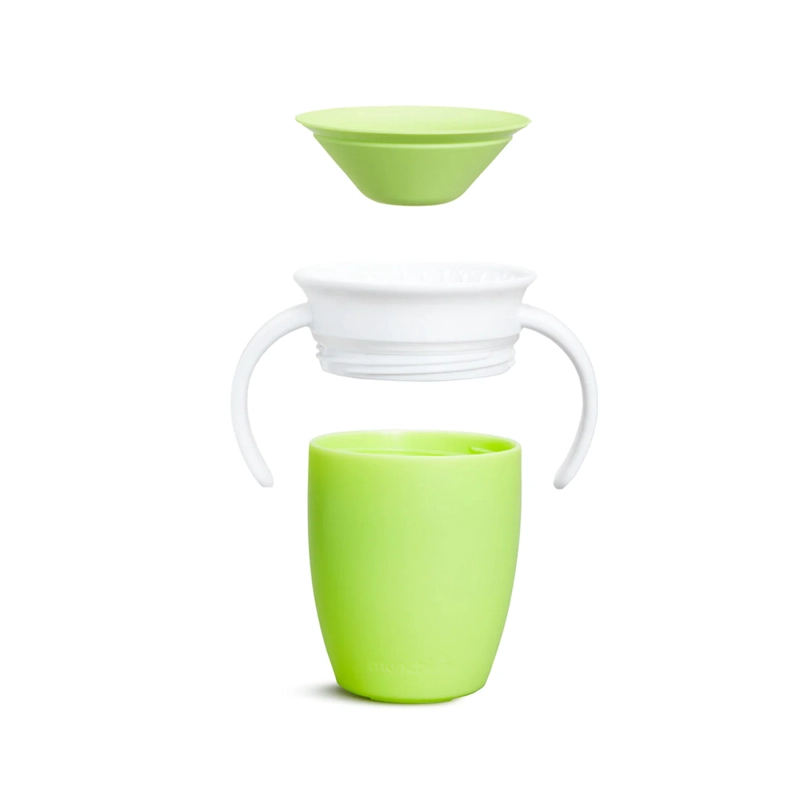 VASO ANTIDERRAME MIRACLE 360° CON ASAS 207ML - VERDE MUNCHKIN - 3