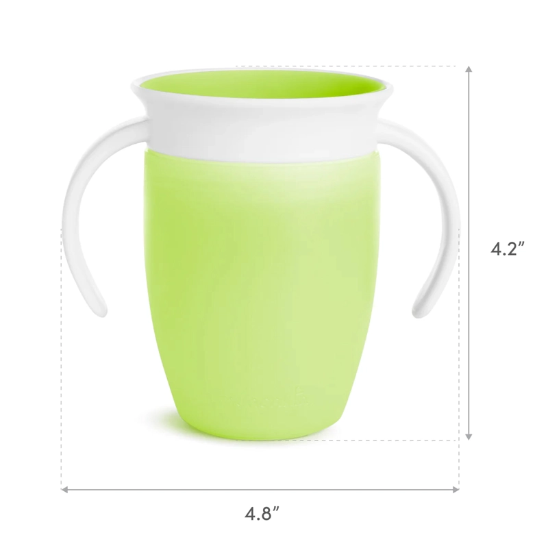 VASO ANTIDERRAME MIRACLE 360° CON ASAS 207ML - VERDE MUNCHKIN - 4