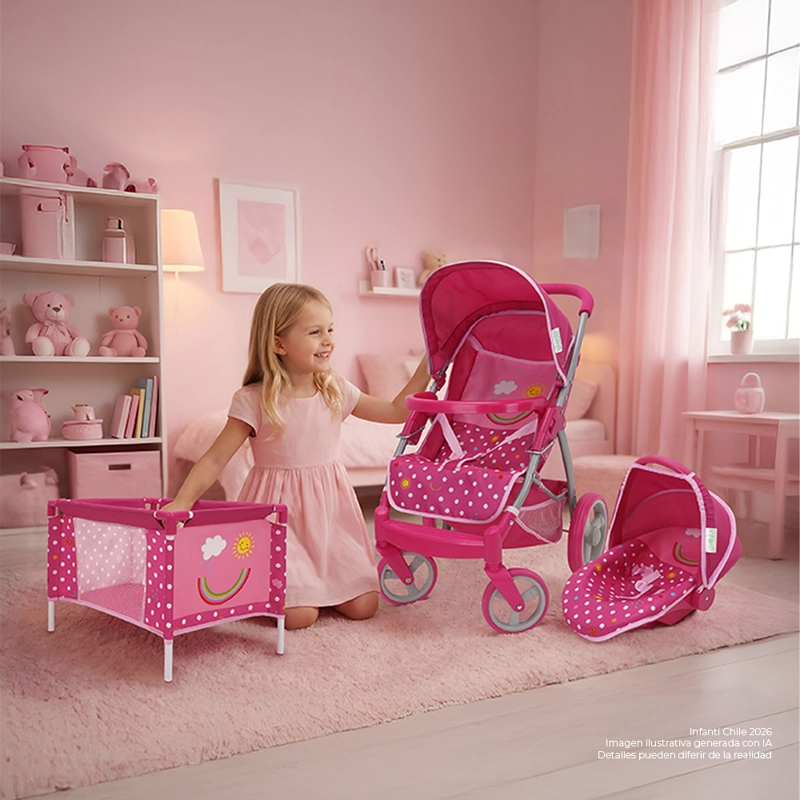 SET DE COCHE DE MUÑECAS 3 EN 1 INFANTI - 8