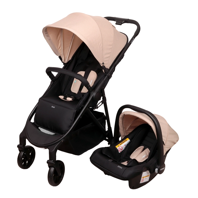 COCHE TRAVEL SYSTEM BARI BEIGE MELANGE INFANTI - 1