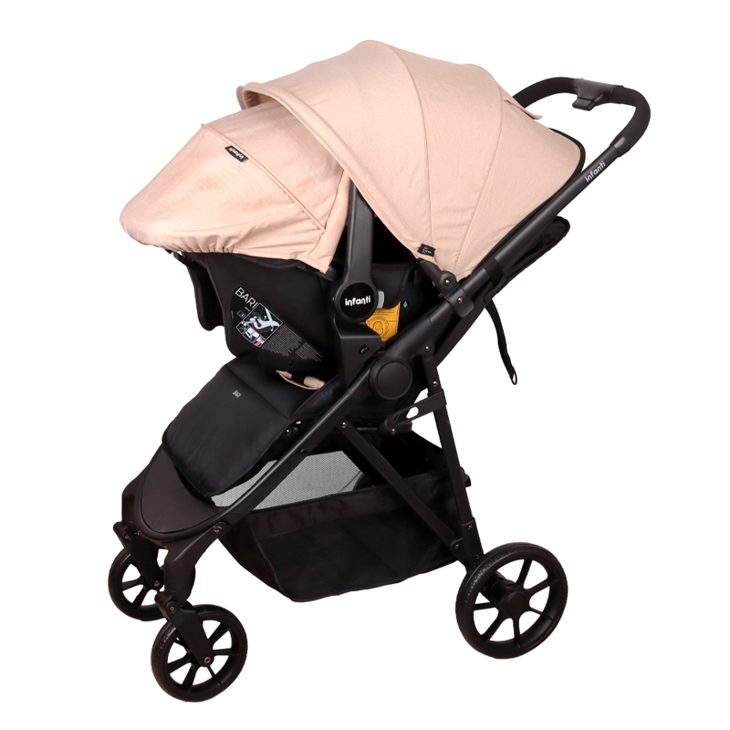 COCHE TRAVEL SYSTEM BARI BEIGE MELANGE INFANTI - 5