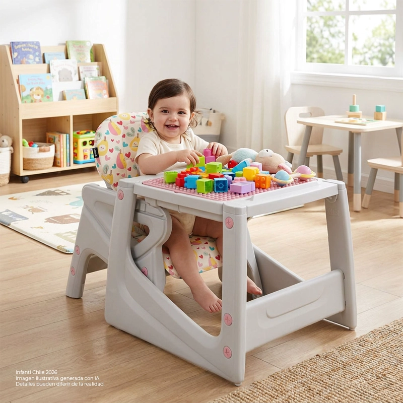 SILLA COMER ALTA SIT-UP PLUS ROSADO INFANTI - 7