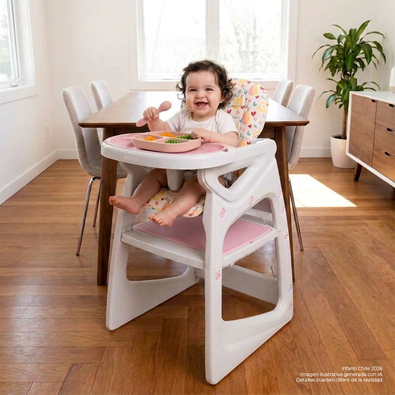 SILLA COMER ALTA SIT-UP PLUS ROSADO INFANTI - 8