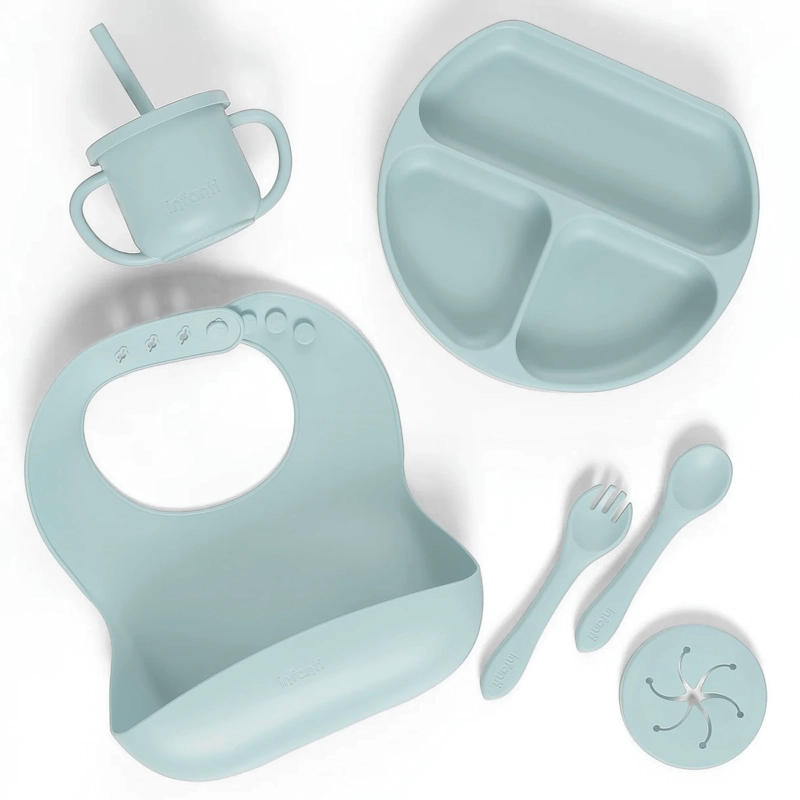 SET ALIMENTACION DE SILICONA AZUL INFANTI - 1