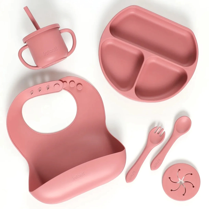 SET ALIMENTACION DE SILICONA ROJO INFANTI - 1