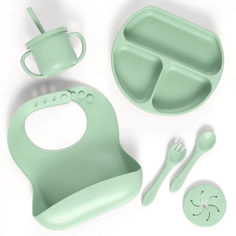 SET ALIMENTACION DE SILICONA VERDE INFANTI - 1