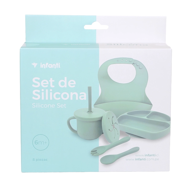 SET ALIMENTACION DE SILICONA VERDE INFANTI - 7