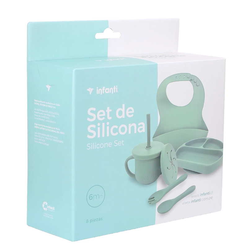 SET ALIMENTACION DE SILICONA VERDE INFANTI - 8