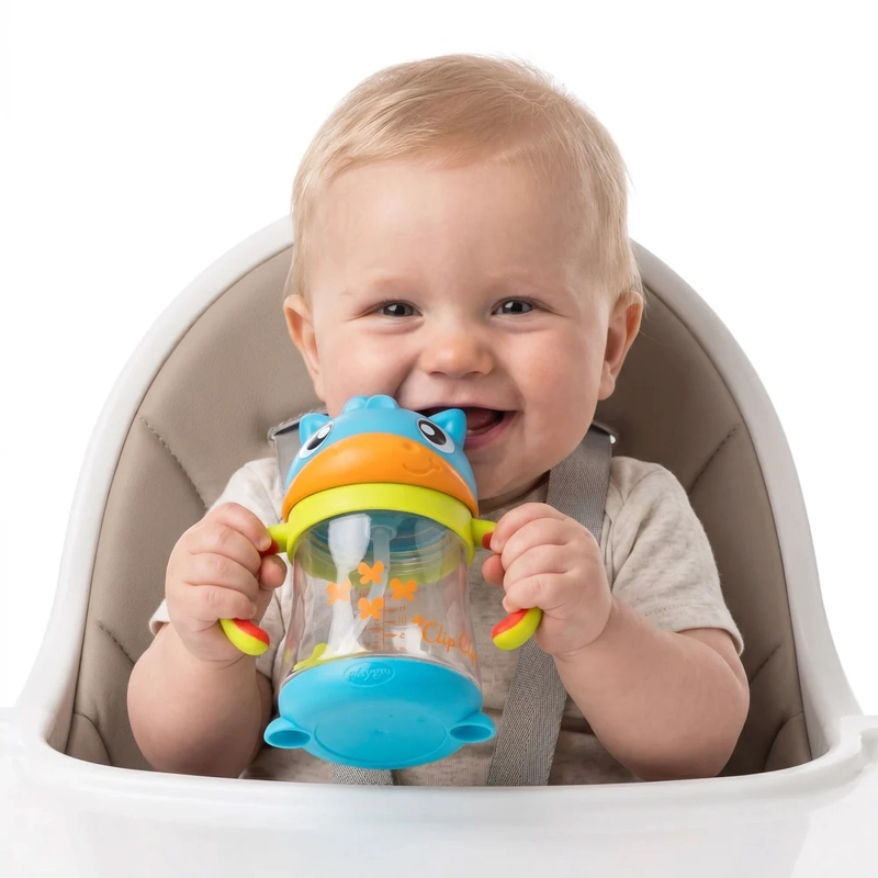 VASO CON BOMBILLA WEIGHTED CLIP CLOP 6M+ PLAYGRO - 7