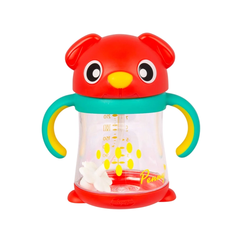 VASO CON BOMBILLA WEIGHTED PENNY 6M+ PLAYGRO - 2
