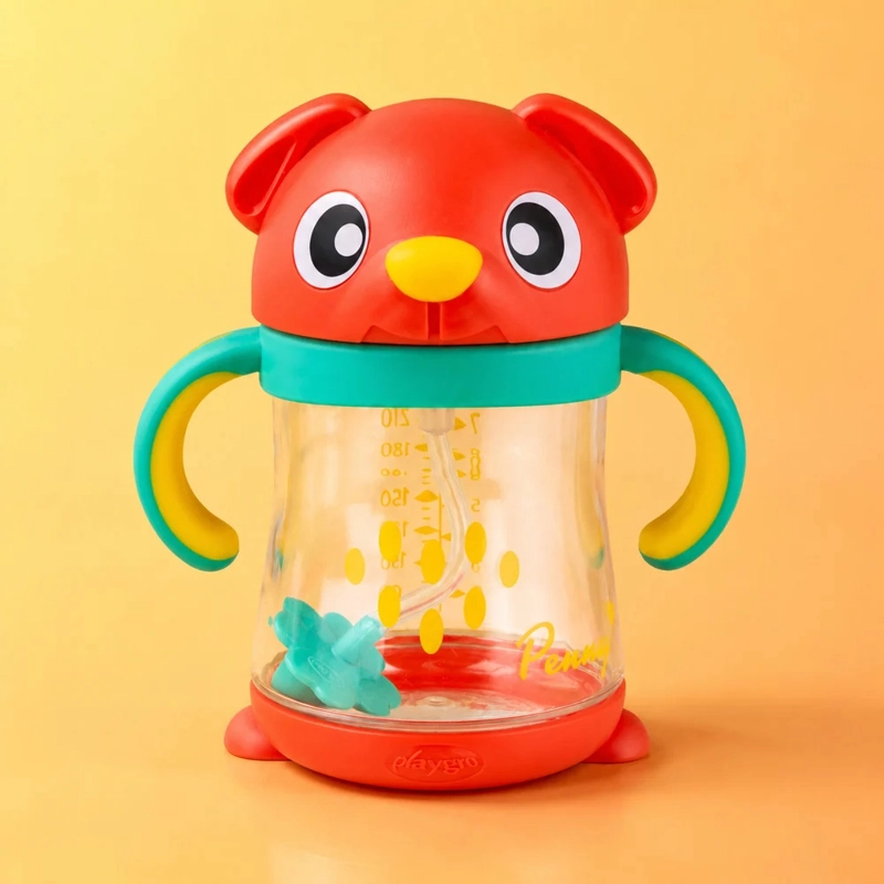 VASO CON BOMBILLA WEIGHTED PENNY 6M+ PLAYGRO - 5