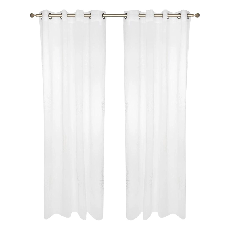 SET 2 VELOS BORD JAZMIN ARGOLLA ARBOL BEIGE - 1