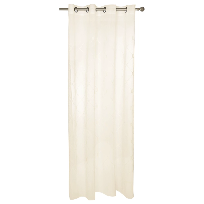 SET 2 VELOS BORD JAZMIN ARGOLLA ROMBO BEIGE - 1