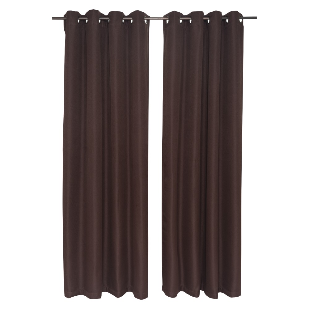 SET CORTINA CORSO SUN OUT 140X220 CM - CHOCOLATE - 1