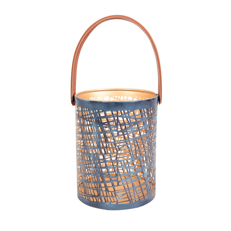 CANDELABRO METAL 20X15 CM - AZUL - 1
