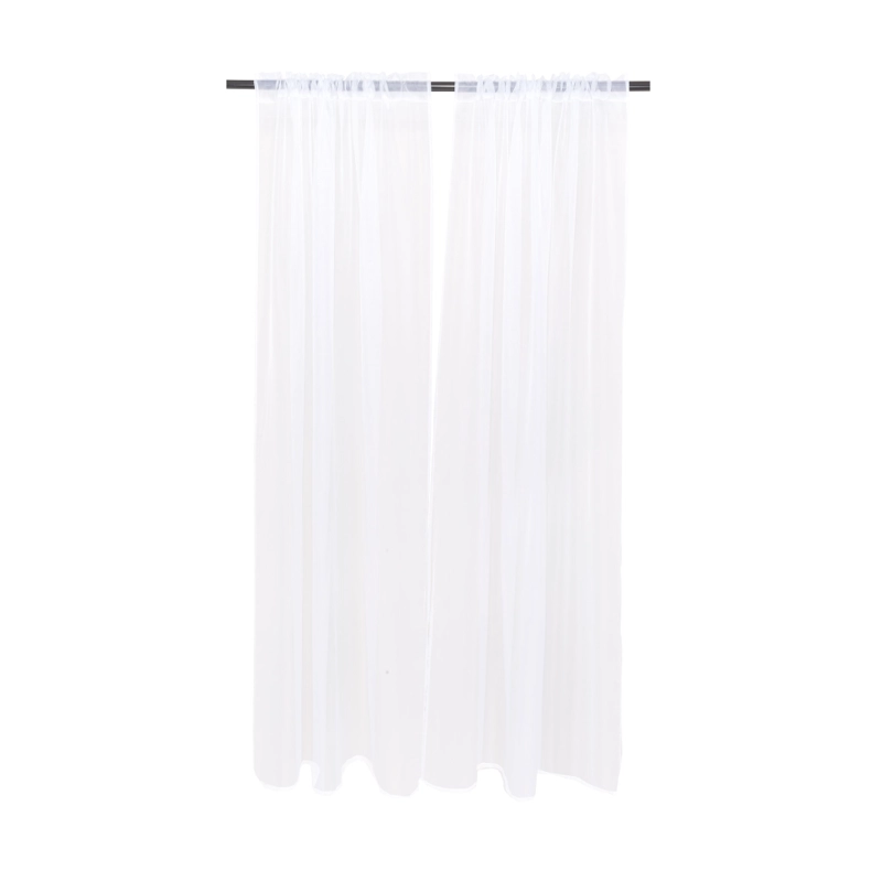 SET CORTINA VELO LISO P/TUBO 140X220 BLANCO - 2