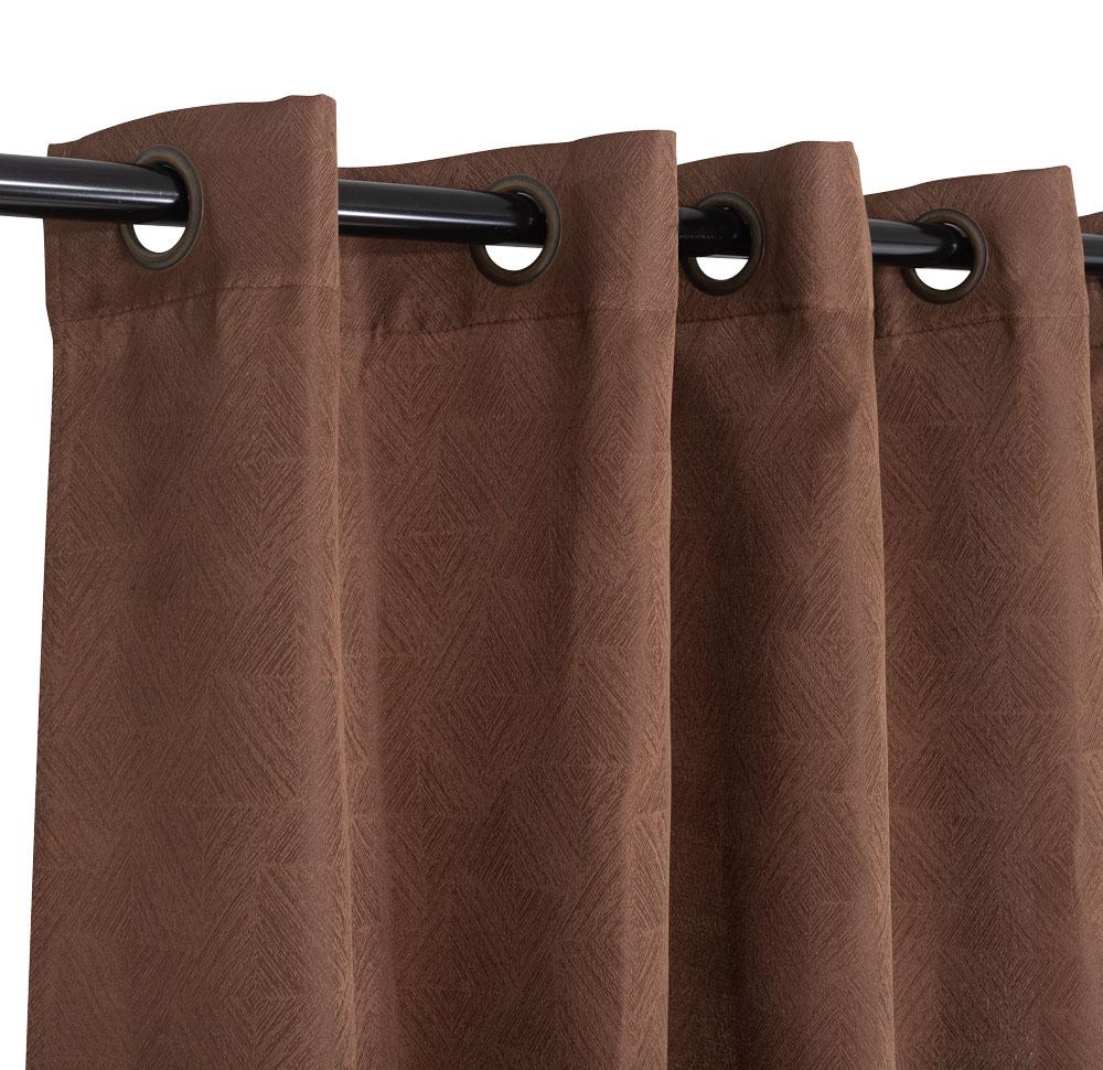 SET CORTINA JACQUARD TARAPACA 140X220 CM - CAFÉ - 2