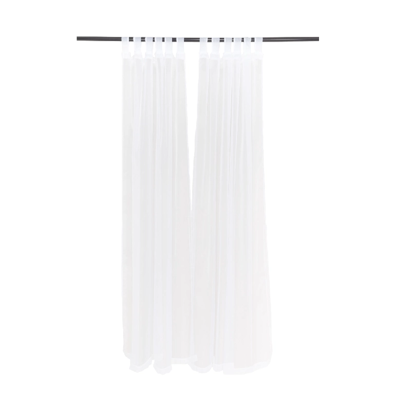 SET CORTINA VELO LISO PRESILLA 145X230 BLANCO - 1