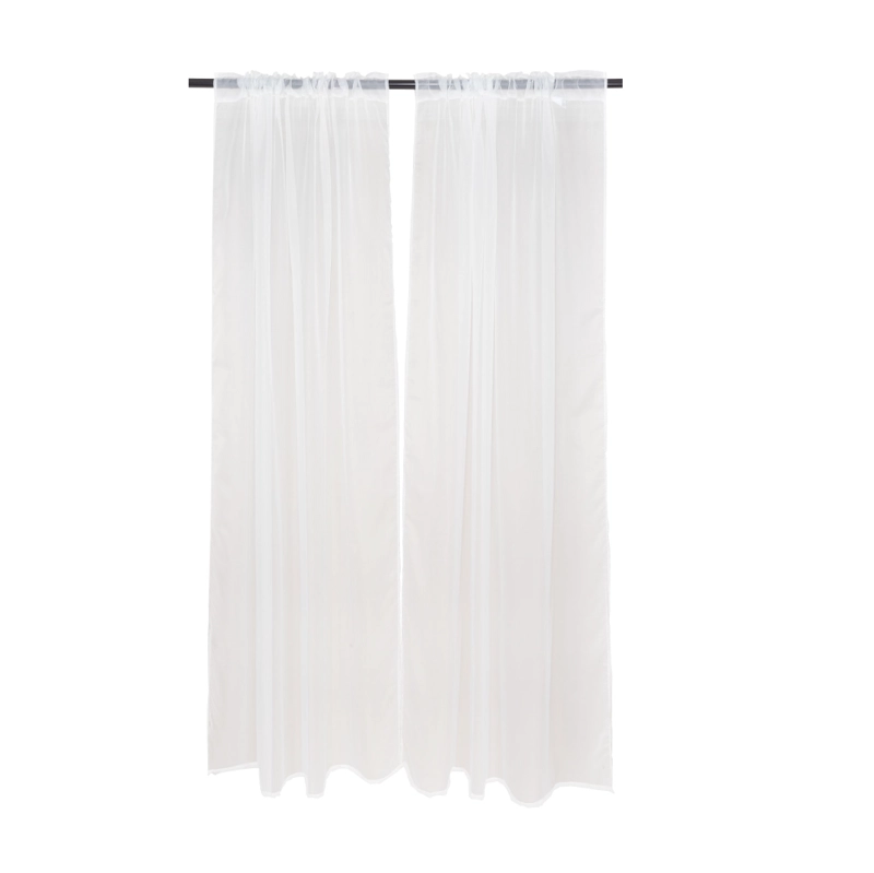 SET CORTINA VELO LISO PARA TUBO 140X220 CM - MARFIL - 2