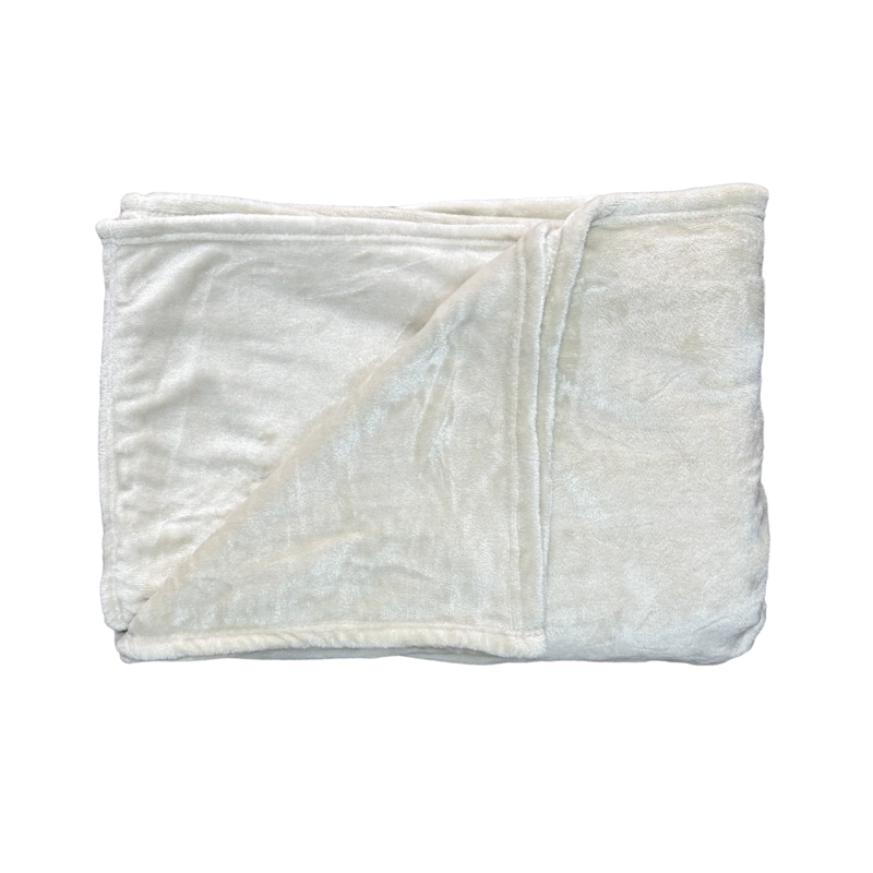 FRAZADA CHANTILLY FLANNEL FLEECE HOTELERIA 1.5 PLAZAS 200 X 150 CM CRUDO - 1