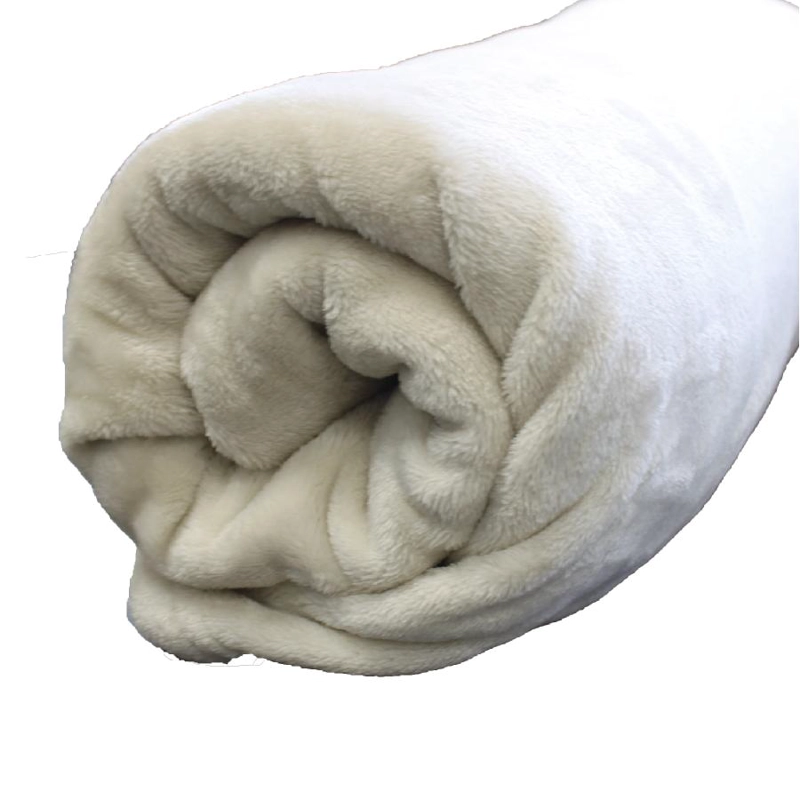 FRAZADA CHANTILLY FLANNEL FLEECE HOTELERIA 1.5 PLAZAS 200 X 150 CM CRUDO - 3