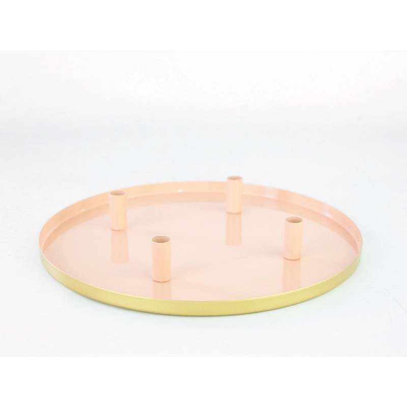 CANDELABRO BANDEJA ROSA VELAS 2,2 CM DE DIÁMETRO | CHANTILLY - 1