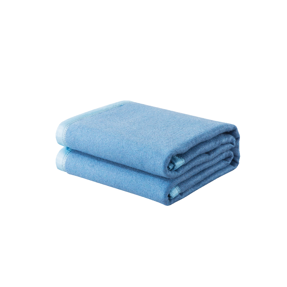 FRAZADA TERMICA LANA 200X200 CELESTE - 1