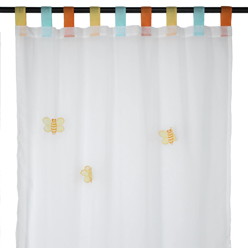 CORTINA VELO BORDADO JX 140X230 ABEJORRO - 1