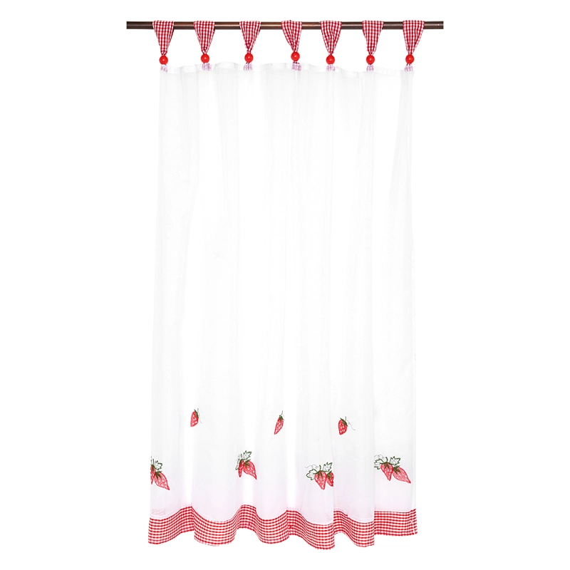 CORTINA VELO COCINA JX 120X135 FRUTILLA - 1