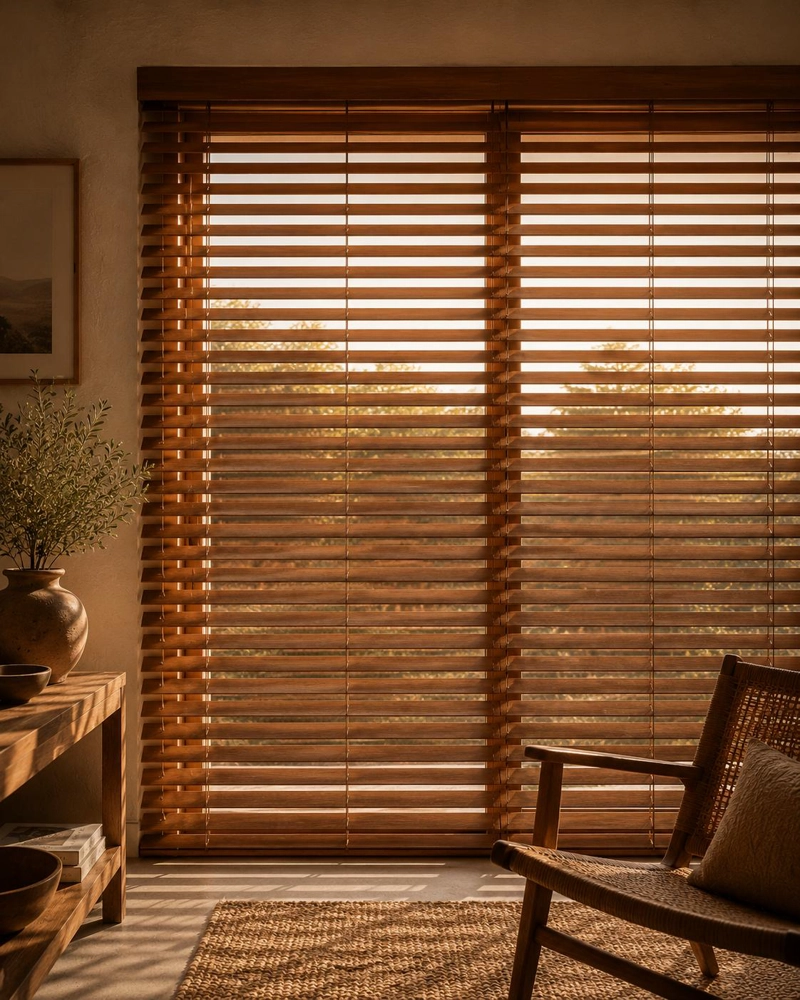 PERSIANA DE MADERA 150 X 165 CM - CAFE - 7