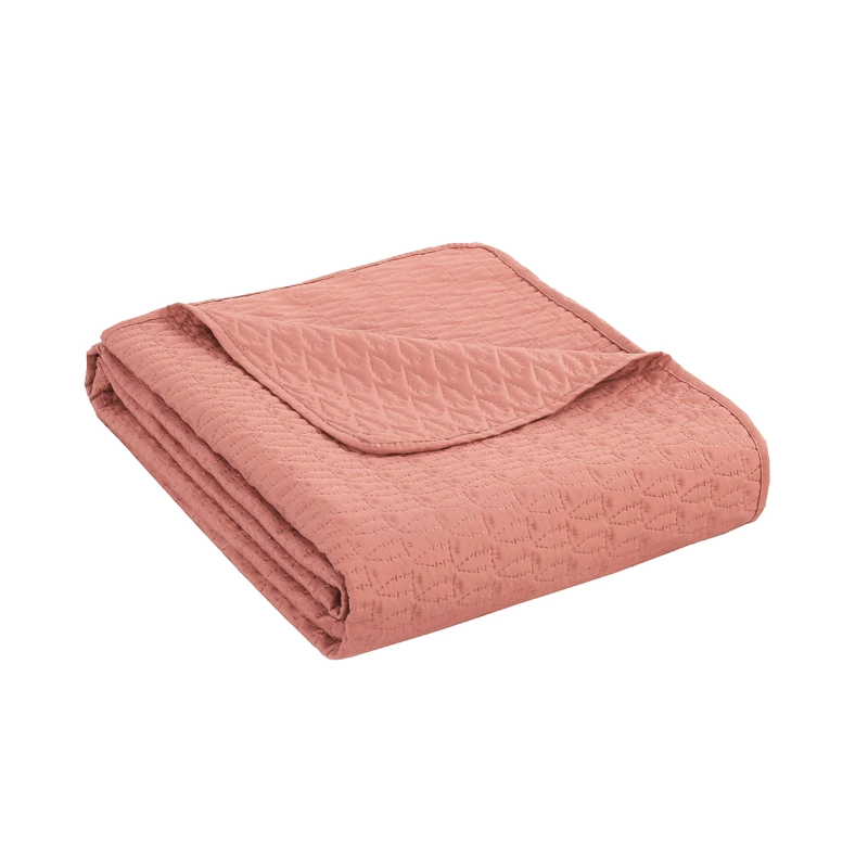 CUBRECAMA CHANTILLY LISO ULTRASONIC DIAMONT KING 30 X 30 CM MICROFIBRA CORAL - 3