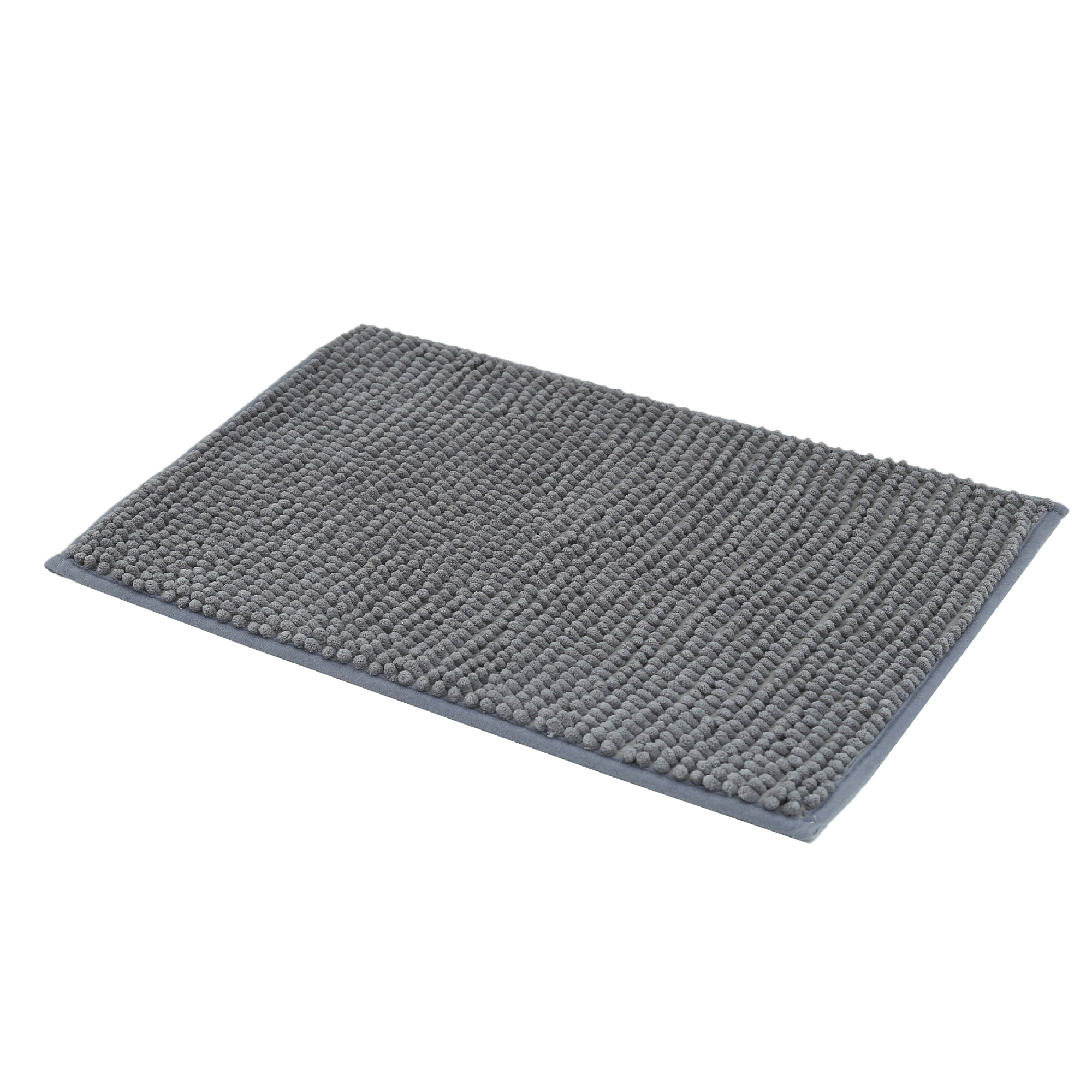 PISO BAÑO CHANTILLY CHENILLE GRIS ACERO 50 X 80 CM - 1