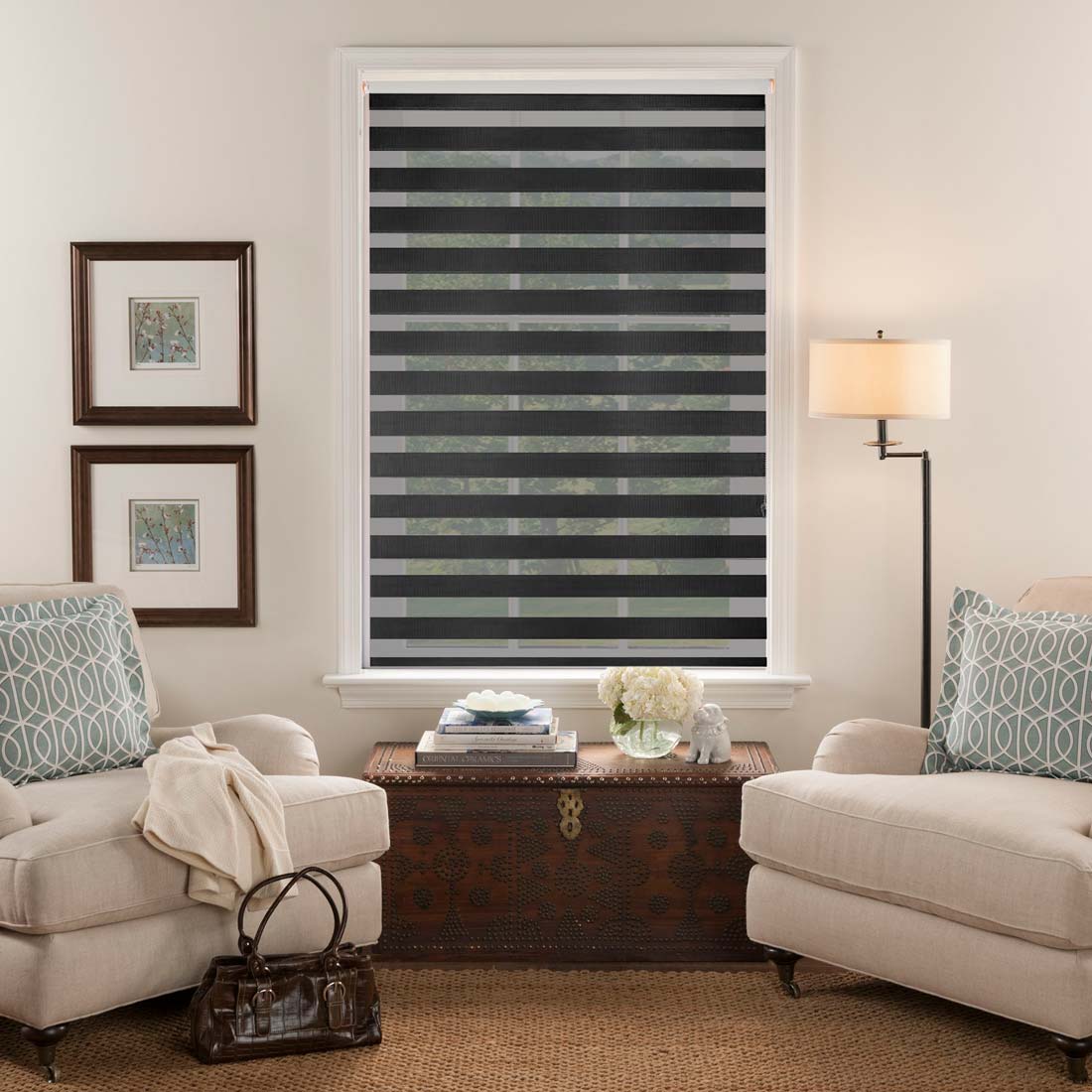 CORTINA DUO 150 X 165 CM NEGRO - 4