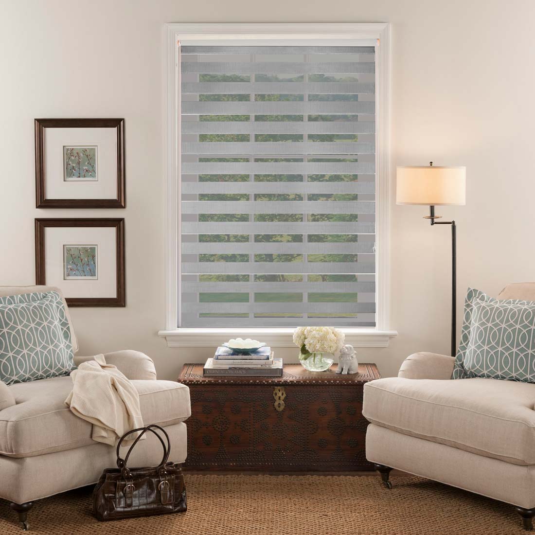 CORTINA DUO BLACKOUT 180 X 220 CM COLOR GRIS PLATA - 3