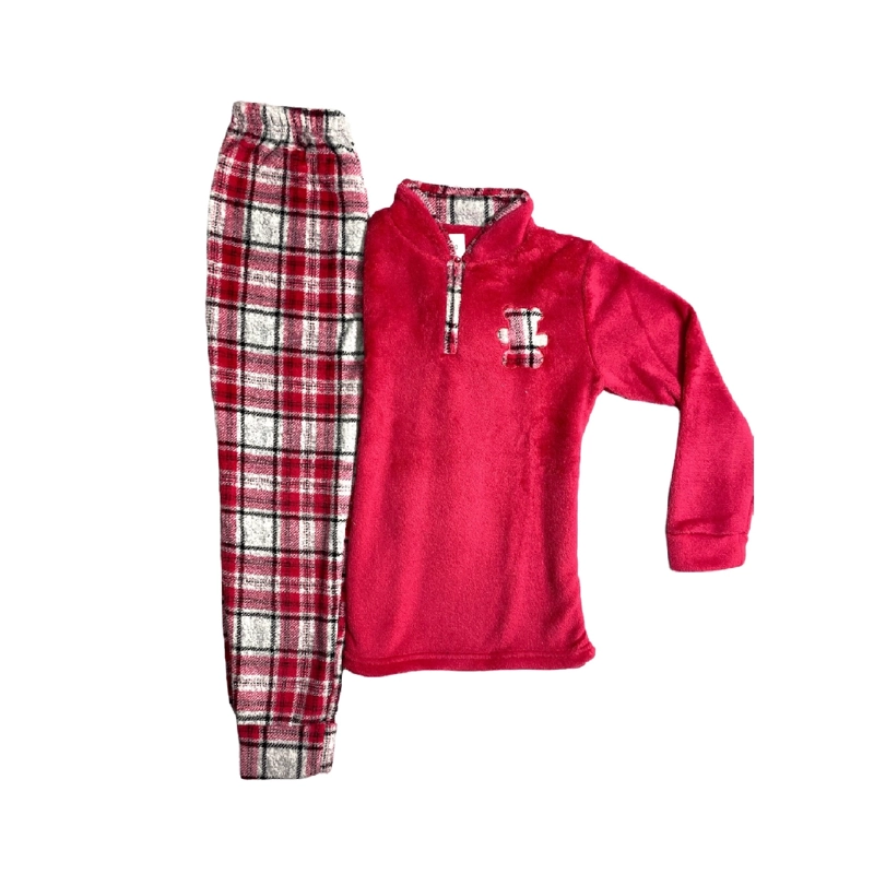 PIJAMA NIÑA CHANTILLY FUCSIA CUADRILLE T4 - 1